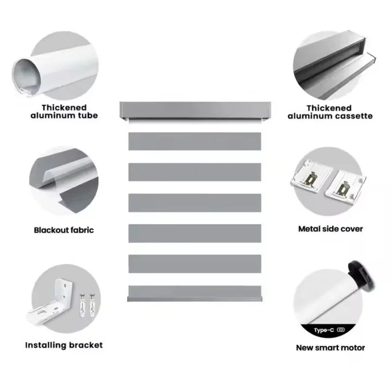 Smart Motorized Zebra Blinds™