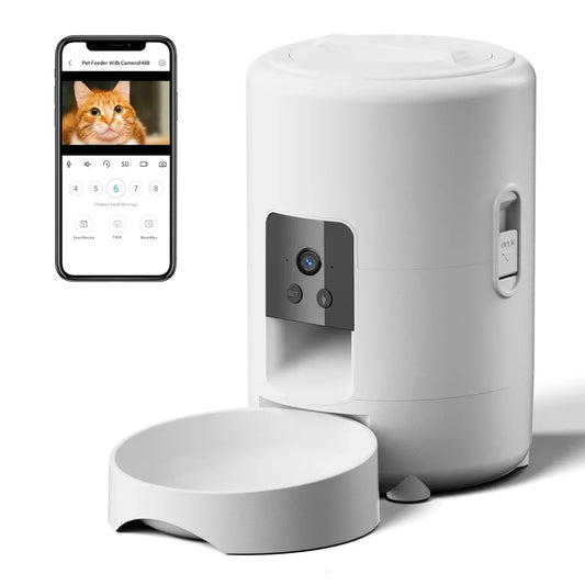 "PawCam Pro – Smart Wi-Fi Pet Feeder with HD Camera, Two-Way Audio & App Control for Stress-Free Pet Care Anywhere"