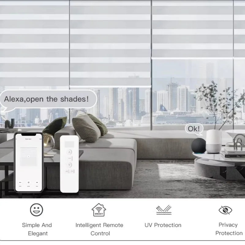 Smart Motorized Zebra Blinds™
